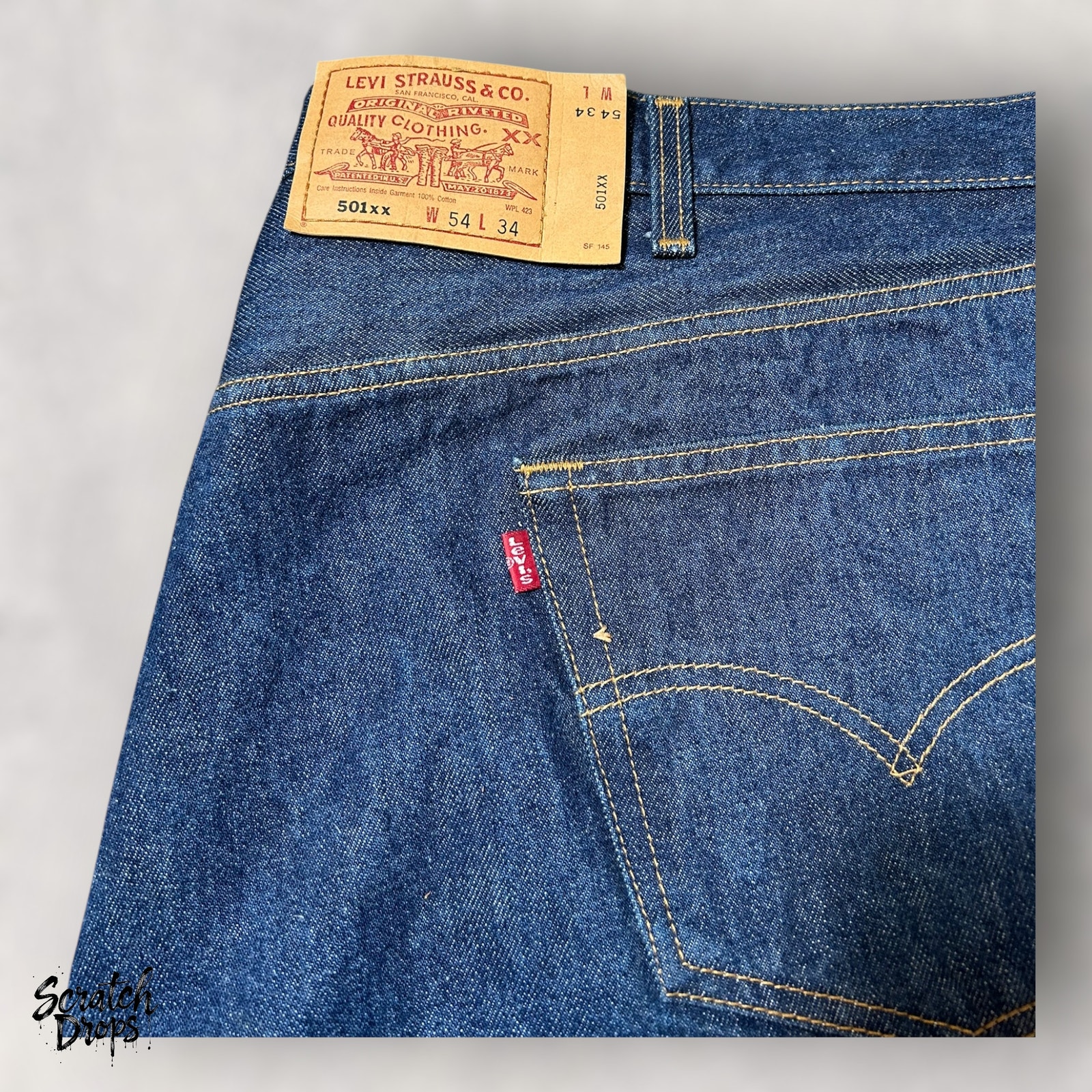 Vintage Levi’s 501xx Shrink-To-Fit Jeans Usa W54 L34 501 Men